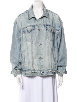 Ksubi Women's Oversized Blue Washed Denim Jean Jacket Size Small