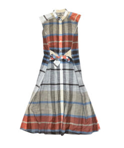Sea New York Plaid Check Cotton Sleeveless A-Line Midi Dress Size 2