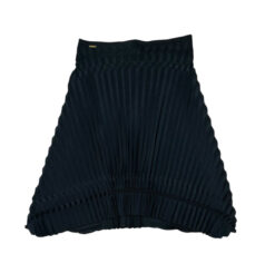 Sebastien D. Rodriguez Paris Black Pleated Satin Knee Length Skirt 38 France