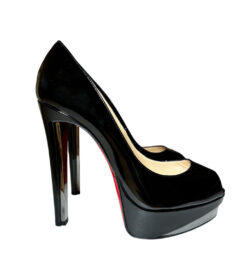 Christian Louboutin NIB Tuctivista 140 Patent Peep Toe Platform Heels Pumps 39.5