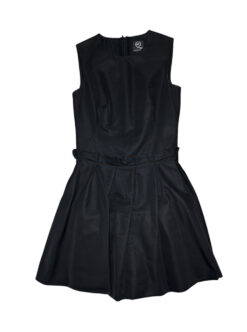 Alexander McQueen Runway Black High Neck Pleated Ruffle Mini Dress 38 Italy