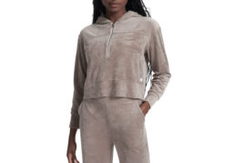 Vuori Women's Haven Ribbed Hooded Half Zip Cropped Pullover Jacket XS