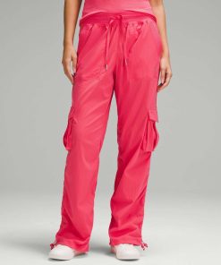 Lululemon Dance Studio Relaxed Fit Glaze Pink Mid Rise Cargo Pants Small