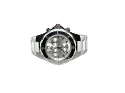 Michele Tahitian Jelly Bean Chronograph 39mm Silver Dial Watch