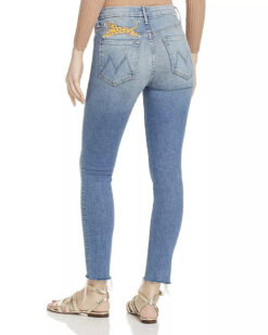 Mother The Looker High Rise Waist Ankle Fray Jeans Shoot to Thrill Size 26