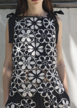Saint Art NWT Ruby Black Crochet Knit Tie Top Blouse XXS NEW TAGS