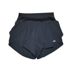 ALO Yoga Black High Rise Match Set Lined Shorts Size XS