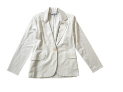COTTONADE Paris Ivory Brocade Gold Button Jacket Blazer Size 40