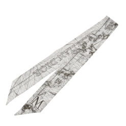 Christian Dior NEW Mitzah White Silk Twill 'M' Bandeau Scarf