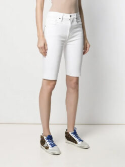 Frame Denim NWT White Le Vintage High Rise Bermuda Jean Shorts 27 NEW