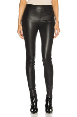 Helmut Lang Black Lambskin Leather Legging Skinny Pants Size 0 NEW TAGS