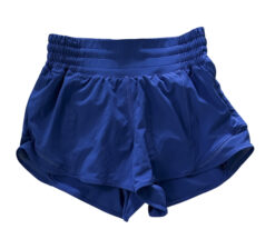 Lululemon Womens Hotty Hot Mid Rise 2.5" Lined Running Shorts 2 Royal Blue