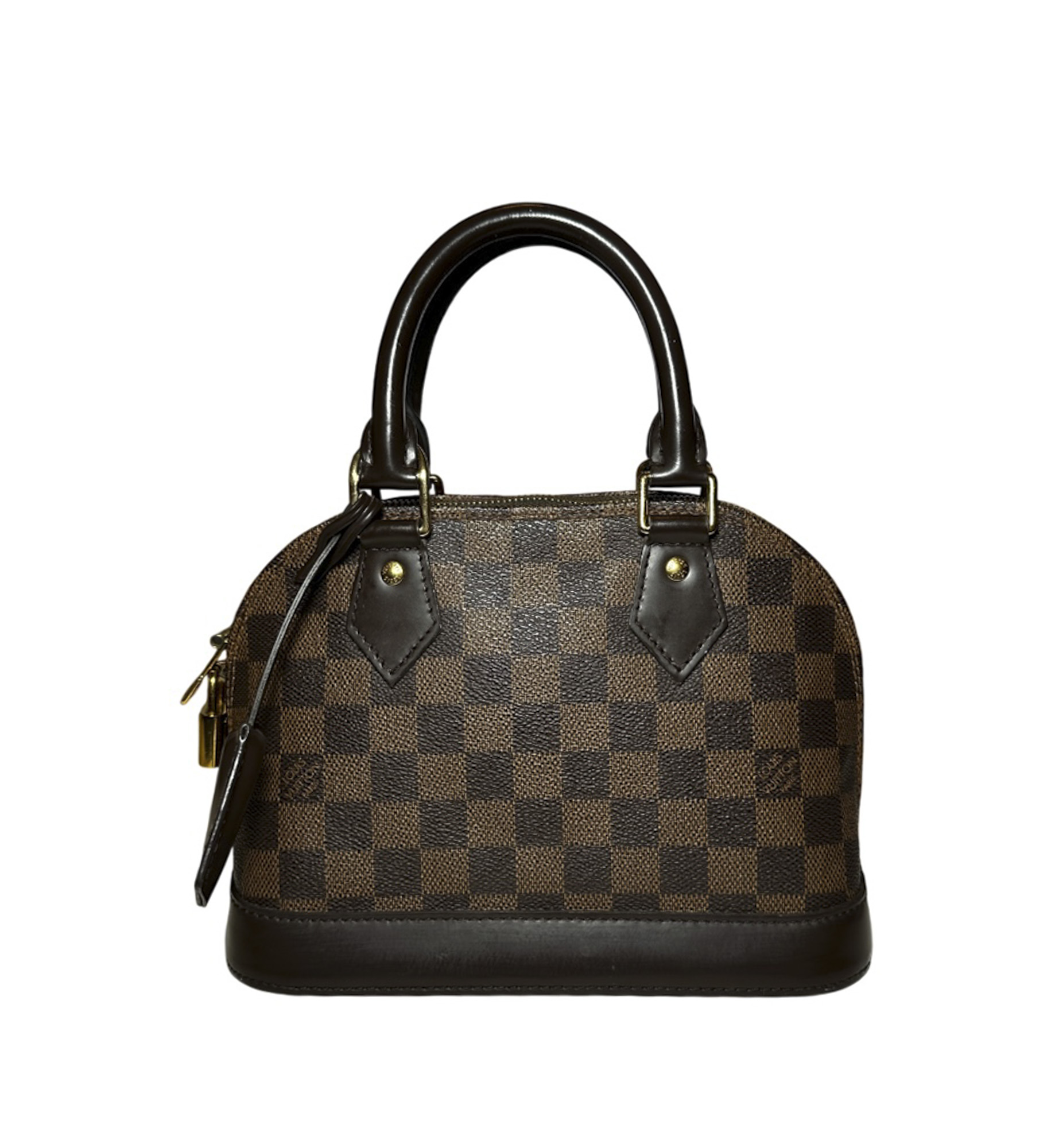 Louis Vuitton Alma BB Damier Ebene Satchel Handbag Bag