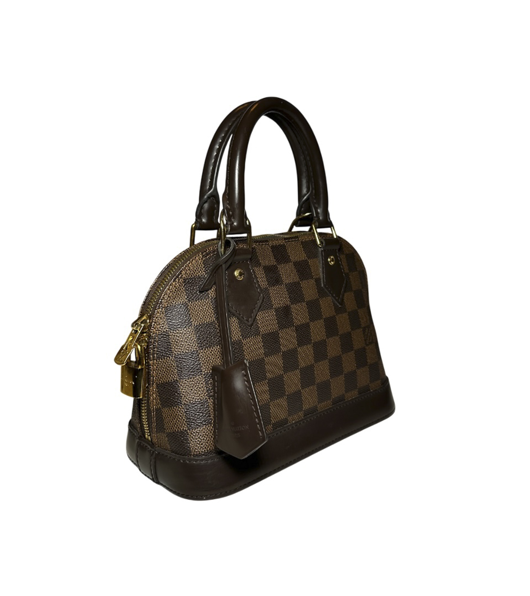 Louis Vuitton Alma BB Damier Ebene Satchel Handbag Bag - Image 4