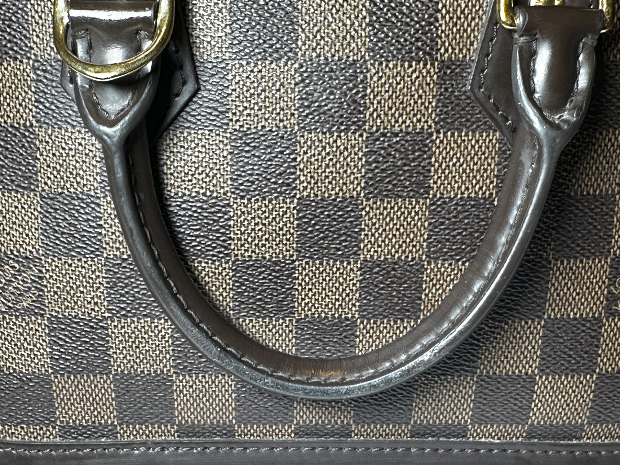 Louis Vuitton Alma BB Damier Ebene Satchel Handbag Bag - Image 10