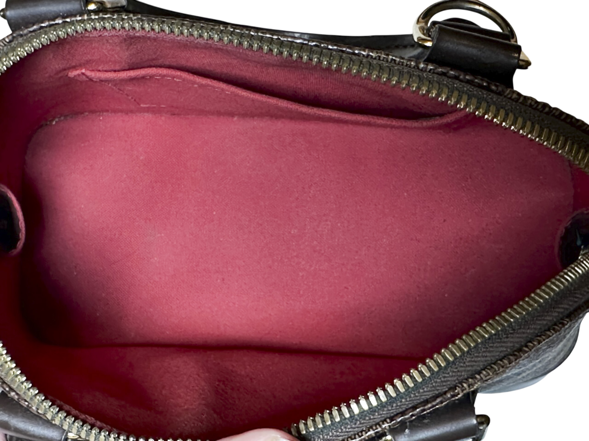 Louis Vuitton Alma BB Damier Ebene Satchel Handbag Bag - Image 7