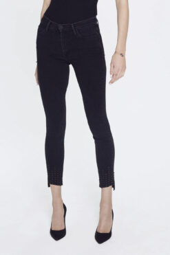 Mother The Stunner Ankle Fray High Rise Studded Wrong Side of Tracks Jeans 26