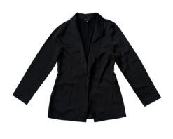 Versona Black Satin Tailored Evening Jacket Blazer Size Small