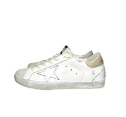 Golden Goose Superstar Handwritten White Leather Low Top Neutral Sneakers 38