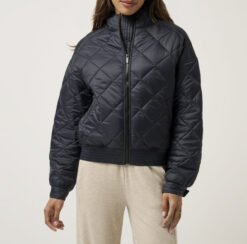 Travis Mathew NWT Lights At Night Black Quilted Puffer Zip Jacket Coat Small