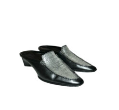 Tod's Women's Black Leather Sequin Embellished Mules Slip On Loafers 39