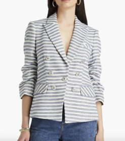 Veronica Beard NWT Ryland Metallic Stripe Dickey Jacket Blazer Size 0 NEW