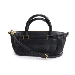 LOUIS VUITTON Dhanura PM Black Epi Crossbody Leather Satchel Handbag w/ Strap