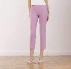 Avenue Montaigne Brigitte Rose Pink High Rise Pull On Cropped Pants Size 0