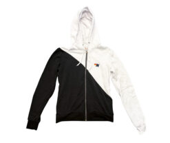 Aviator Nation Charcoal White 5 Stripe Hoodie Full Zip Lounge Sweatshirt Jacket XS