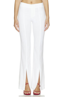 Alice + Olivia NWT Tisa Off White Split Hem Bootcut Flare Pants Size 0 NEW