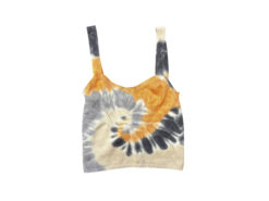 BRODIE 100% Cashmere Knit Tie Dye Camisole Tank Sweater Top Small