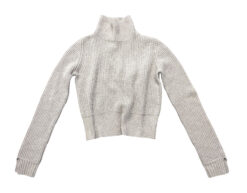 Derek Lam Beige 100% Cashmere Knit Turtleneck Tie Back Sweater Size XS