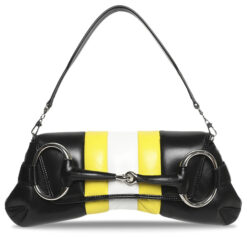 GUCCI Quilted Leather Horsebit Chain Medium Shoulder Bag Limited Ed.