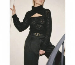 NAADAM Black Luxe Cashmere Wool Knit Two Piece Set Tank Bolero Sweater XS