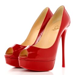 Christian Louboutin NIB Fetish Peep 150 Red Platform Stiletto Heels Pumps 39.5