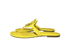 Tory Burch Miller Yellow Patent Logo Thong Flat Sandals Size 8.5