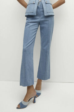 Veronica Beard NWT Kean Pleated Stretch Kick Flare High Rise Trousers Pants 0