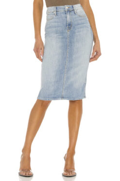 MOTHER The Swooner Straight A Midi Denim Jean Skirt Size 26 Its Kinda My Thing