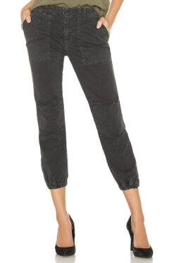 Nili Lotan Women’s French Military Carbon Washed Black Cropped Pants Size 2