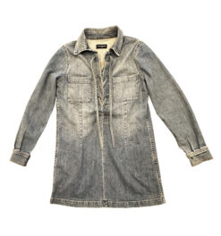 Ramy Brook Blue Denim Long Sleeve Mini Shirt Dress Size XS