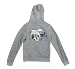 Roller Rabbit Monkey In The City Charleston Gray Hoodie Zip Sweatshirt Jacket Med