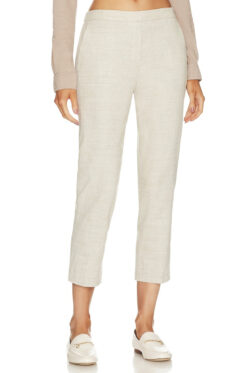 Theory NWT Treeca Oat Melange Soft Crunch Pull On Straight Pants Size 2 NEW $325