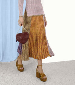 ZIMMERMANN NWT Kaleidoscope Mouline Pleated Knit Midi Skirt Size 2(US) NEW