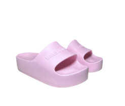 Balenciaga Pink Logo Chunky Beach Rubber Pool Slides Sandals Size 38