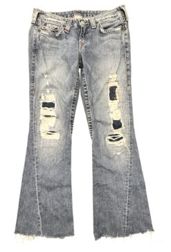 True Religion Joey Vintage Y2K Low Rise Twisted Flare Jeans Size 30