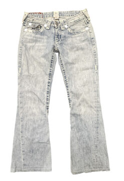 True Religion Joey Super T Vintage Y2K Low Rise Twisted Flare Jeans Size 29