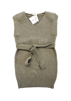 NAADAM NWT Cashmere Blend Ribbed Knit Belted Sculpted Tunic Dress XS $275