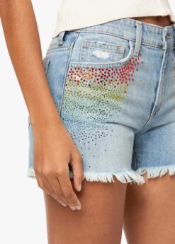 Joe's Jeans X Stephanie Gottleib NWT Ozzie Embellished Cut Off Jean Shorts 25