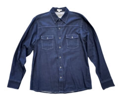 PAIGE Men's Blue Denim Modern Long Sleeve Button Up Shirt Size Large