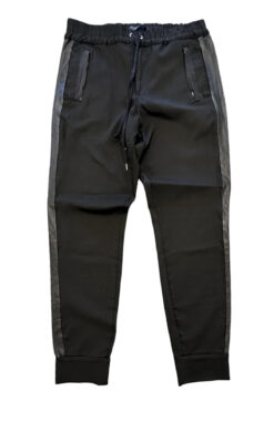JOE'S Men's Black Pull On Leather Side Stripe Joggers Pants Size 32